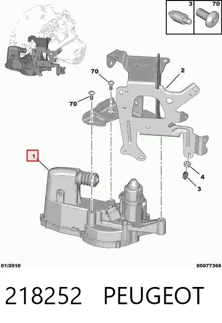 Cilindro de trabalho de embraiagem 218252 Peugeot/Citroen