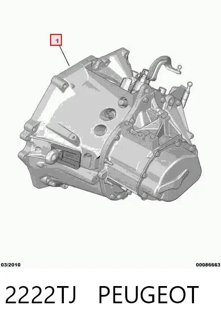 Caixa de Mudança montada (caixa mecânica de velocidades) 2222TJ Peugeot/Citroen