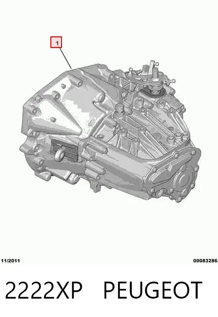 Caixa de Mudança montada (caixa mecânica de velocidades) 2222XP Peugeot/Citroen