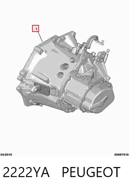 Caixa de Mudança montada (caixa mecânica de velocidades) 2222YA Peugeot/Citroen