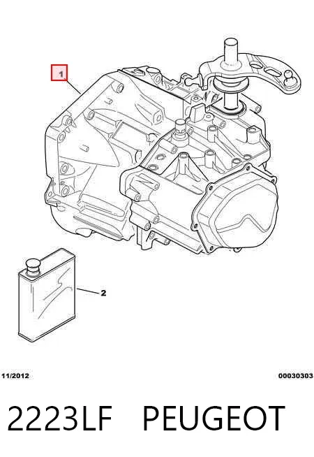 Caixa de Mudança montada (caixa mecânica de velocidades) 2223LF Peugeot/Citroen
