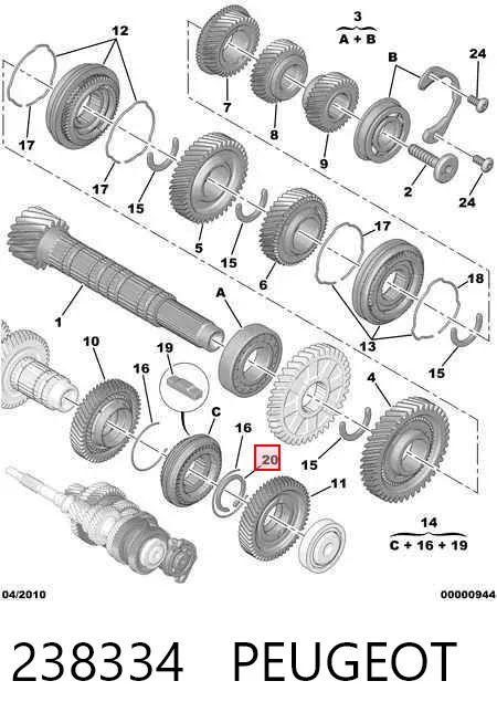 Motor de arranco 238334 Peugeot/Citroen
