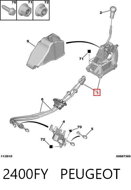Mecanismo de mudança (ligação) 2400FY Peugeot/Citroen