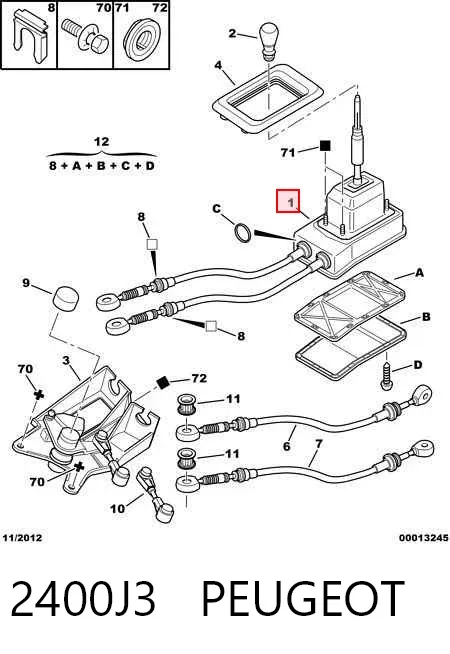 Mecanismo de mudança (ligação) Peugeot 406 8B