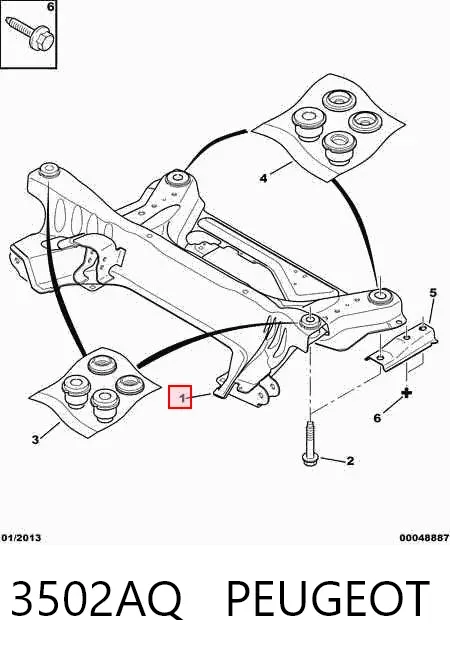 Viga de suspensão dianteira (plataforma veicular) Citroen C5 I
