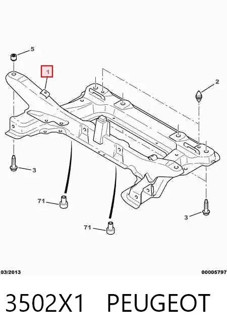 Viga de suspensão dianteira (plataforma veicular) Citroen ZX N2