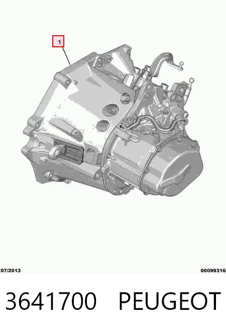 Caixa de Mudança montada (caixa mecânica de velocidades) 3641700 Peugeot/Citroen