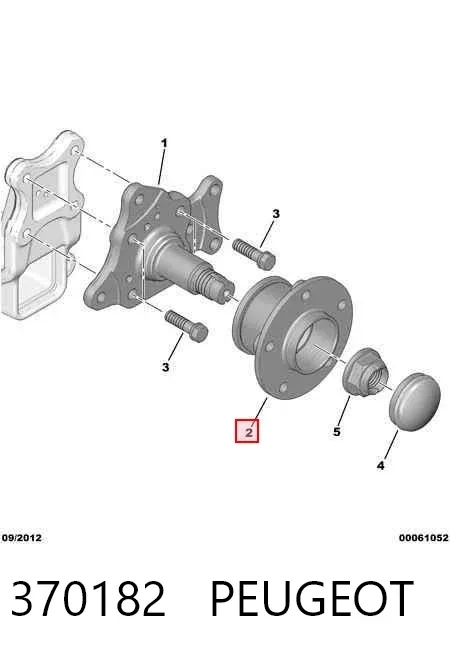 Cubo traseiro 370182 Peugeot/Citroen