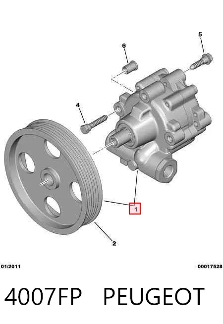 Bomba da Direção hidrâulica assistida 4007FP Peugeot/Citroen