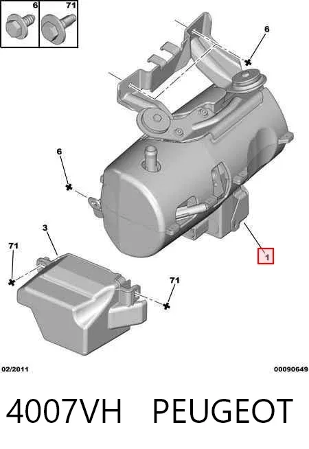 Bomba da Direção hidrâulica assistida 4007VH Peugeot/Citroen