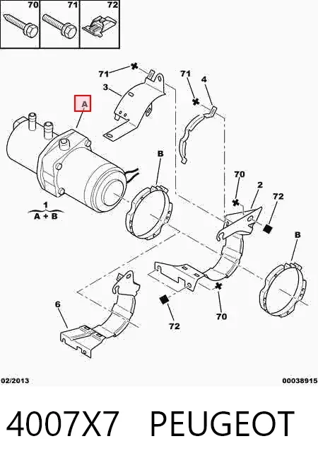 Bomba da Direção hidrâulica assistida 4007X7 Peugeot/Citroen