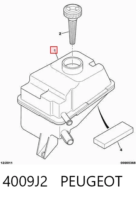 Tanque de bomba da Direção hidrâulica assistida Peugeot 306 7A
