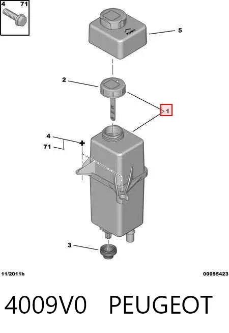 Tanque de bomba da Direção hidrâulica assistida Peugeot Boxer III
