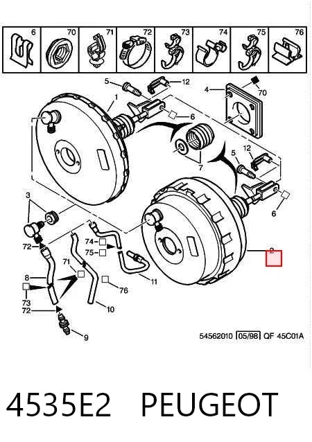 Reforçador dos freios a vácuo 0204125714 Bosch