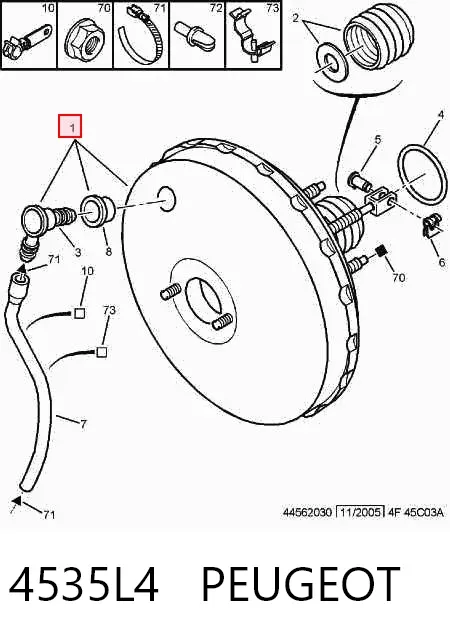 Reforçador dos freios a vácuo Peugeot Boxer I