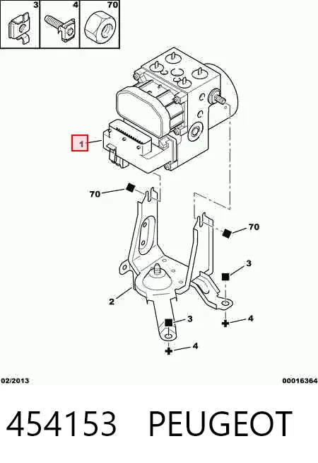 Unidade hidráulico de controlo ABS 454153 Peugeot/Citroen