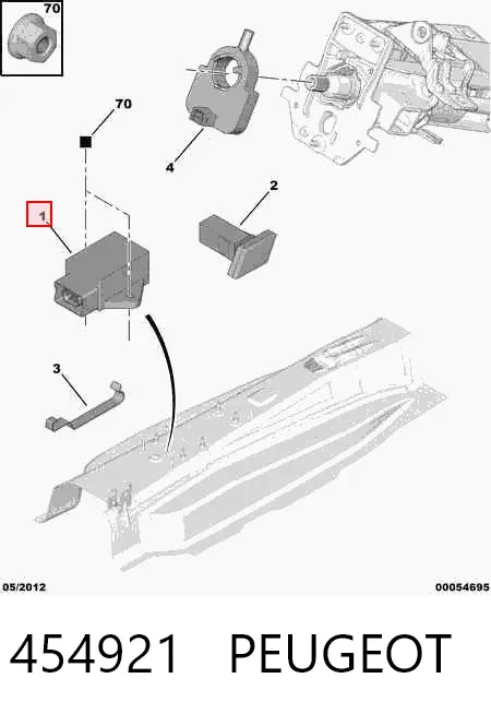 Sensor de aceleração transversal (ESP) 454921 Peugeot/Citroen