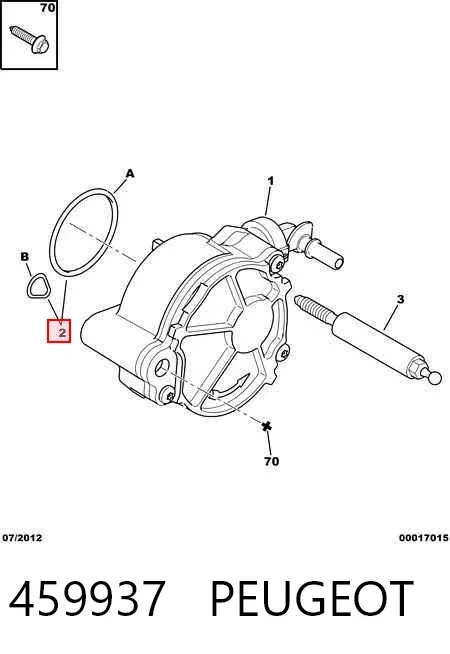 Vedante de bomba de vácuo 459937 Peugeot/Citroen