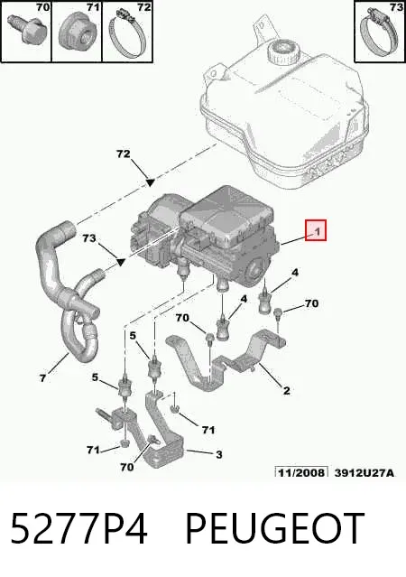 Bomba do sistema hidráulico (de amortecedores) 5277P4 Peugeot/Citroen
