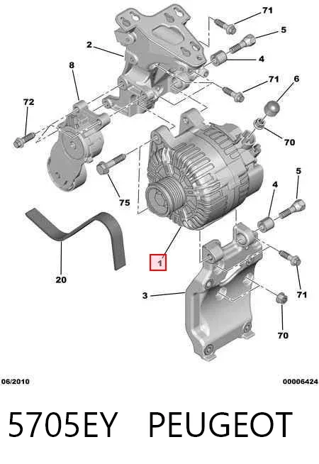 Gerador 5705EY Peugeot/Citroen