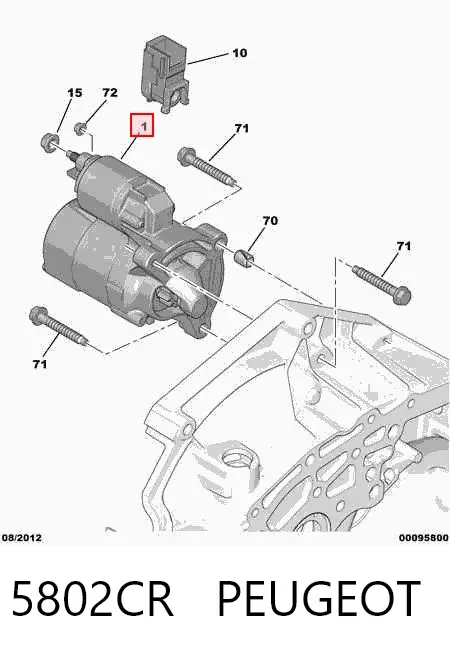 Motor de arranco 5802CR Peugeot/Citroen