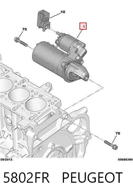 Motor de arranco 5802FR Peugeot/Citroen