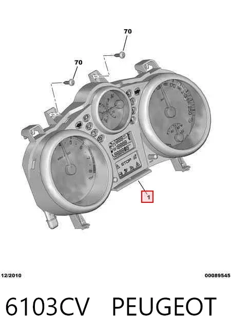 Painel de instrumentos (quadro de instrumentos) 6103CV Peugeot/Citroen
