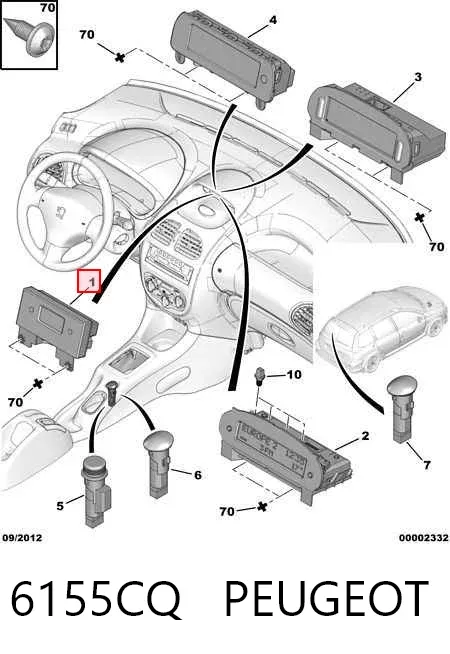 Mostrador multifuncional Peugeot 206 2A/C