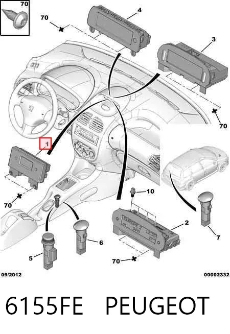 Mostrador multifuncional 6155FE Peugeot/Citroen