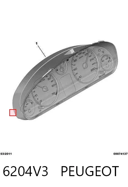 Luz esquerda 6204V3 Peugeot/Citroen