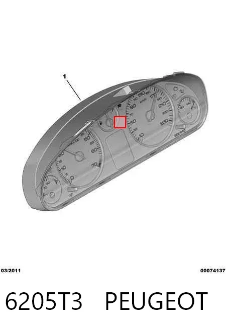 Luz direita 6205T3 Peugeot/Citroen