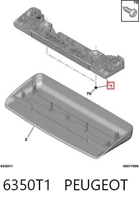 Sinal de parada traseiro adicional Peugeot 407 SW