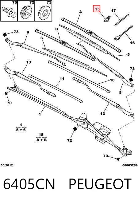 Sensor de chuva 6405CN Peugeot/Citroen