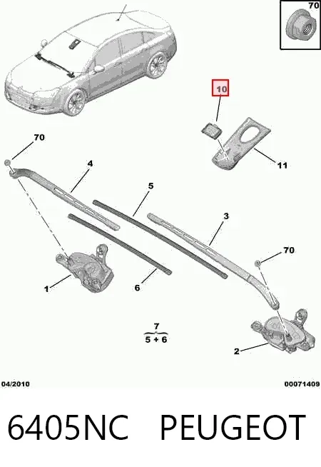 Sensor de chuva 6405NC Peugeot/Citroen