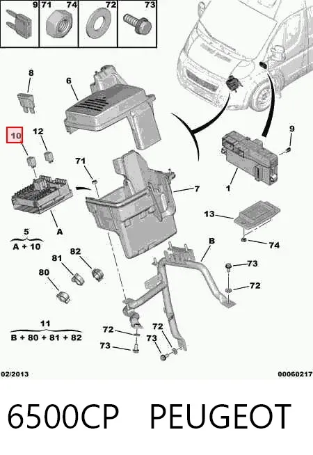 Unidade de dispositivos de segurança Peugeot Boxer III