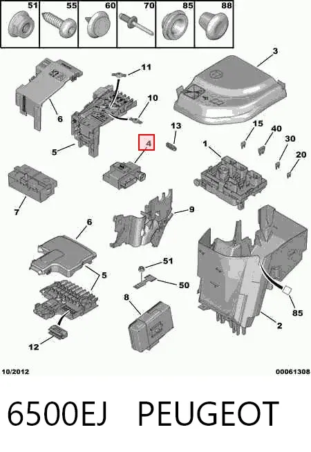 Relê de ventilador 6500EJ Peugeot/Citroen