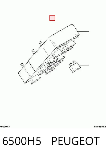 Unidade de dispositivos de segurança 6500H5 Peugeot/Citroen