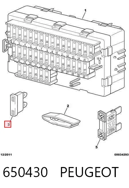 Dispositivo de segurança 650430 Peugeot/Citroen