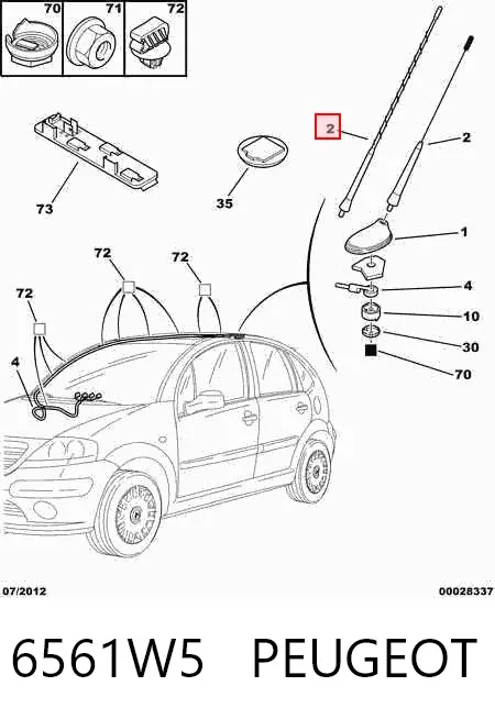 Antena Peugeot 308 SW I