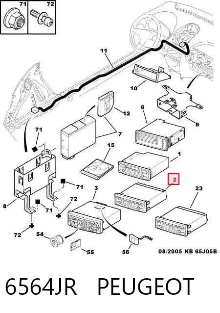 Aparelhagem de som (rádio AM/FM) Peugeot 206 2A/C