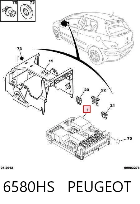 Unidade de conforto Peugeot 307 3A, 3C