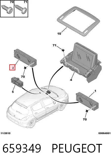 Mostrador multifuncional 659349 Peugeot/Citroen