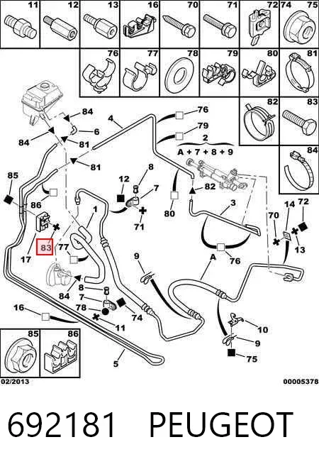 Parafuso de proteção de motor 692181 Peugeot/Citroen