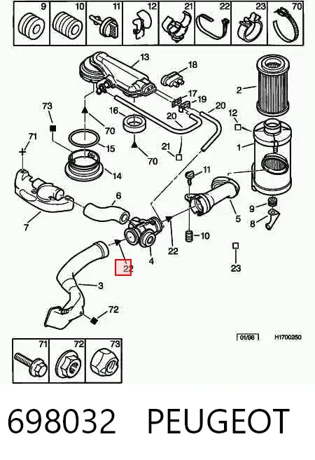 Resistor (resistência) de ventilador de forno (de aquecedor de salão) 698032 Peugeot/Citroen