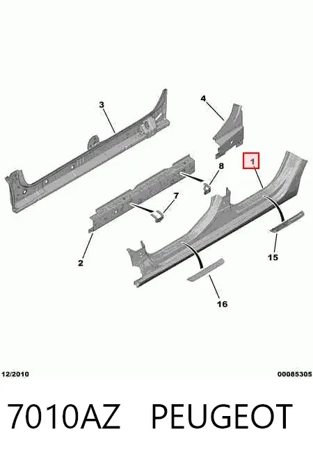 Acesso externo direito Citroen C4 II