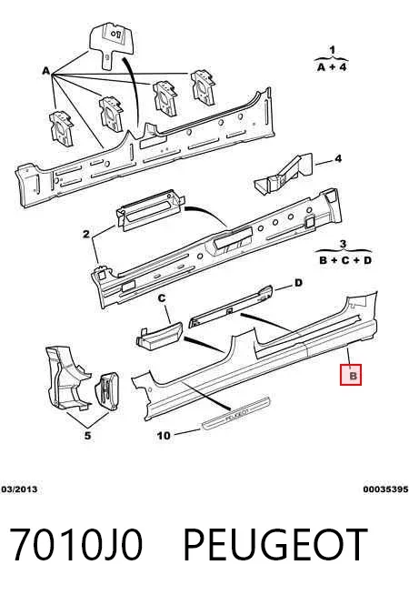 Acesso externo direito Peugeot 807 E