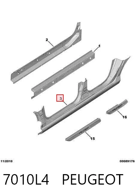 Acesso externo direito Peugeot 407 6D