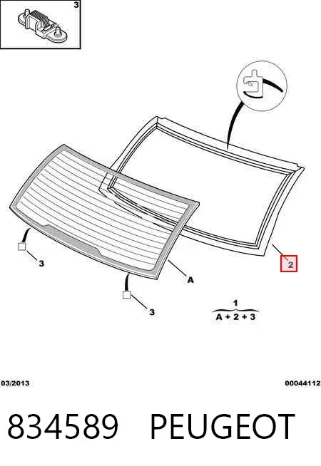 Vidro traseiro Peugeot 406 8B