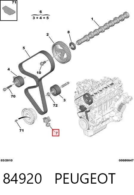 Biela de pistão de motor 84920 Peugeot/Citroen