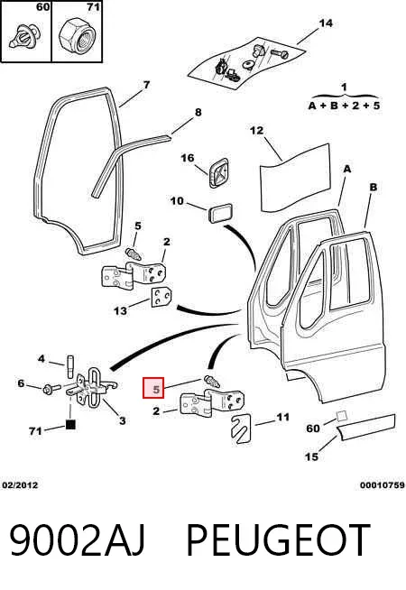 Porta dianteira esquerda Citroen Jumper 230L